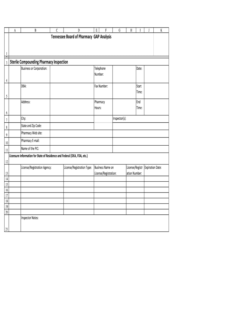 Tn Gap Analysis  Form