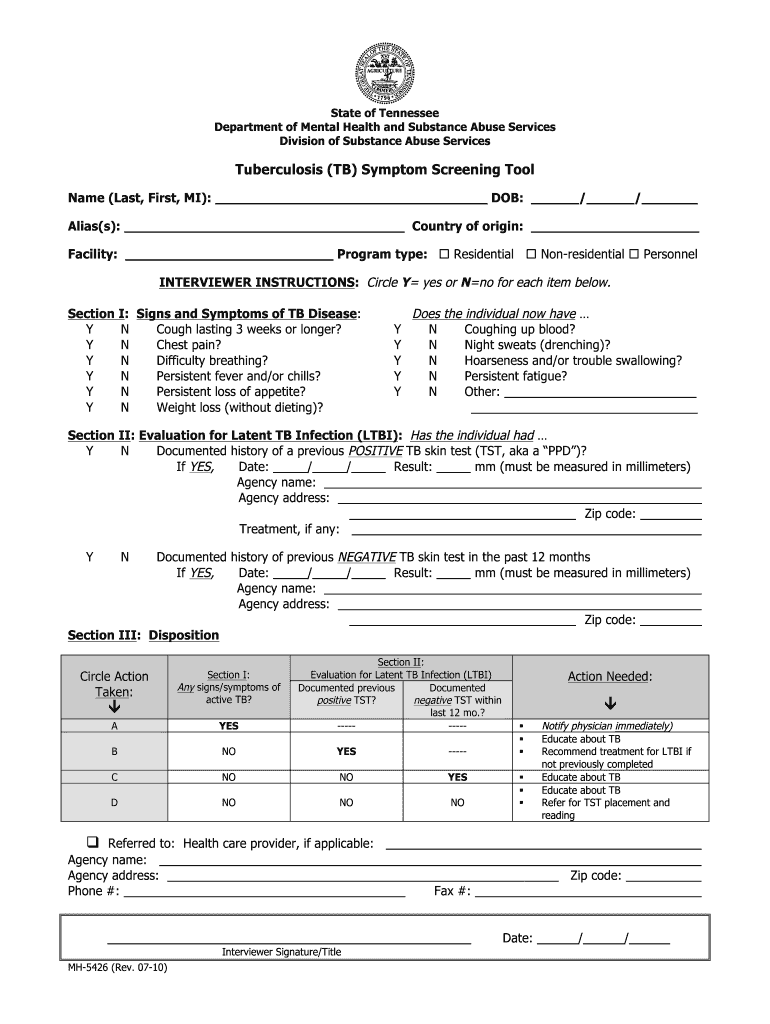  Tn Tb Risk Assesment Form 2015