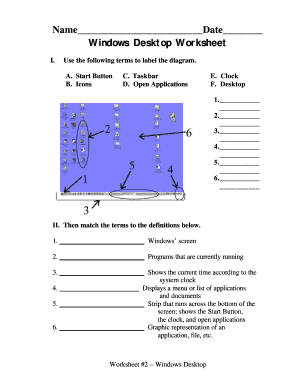 Windows Desktop Worksheet  Form