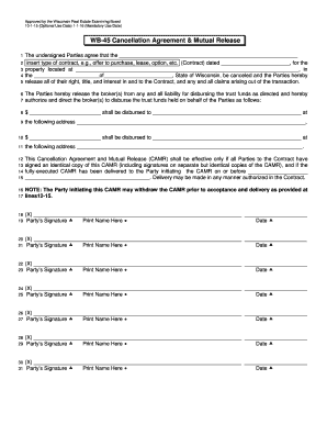 Real Estate Mutual Release Form
