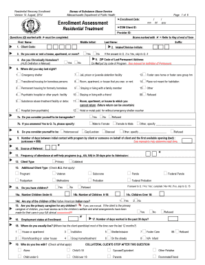 Enrollment Assessment Form