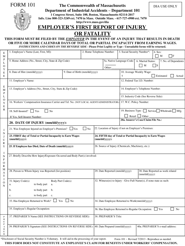 Massgov Forms