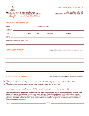 America&#039;s Got Talent Contract PDF  Form