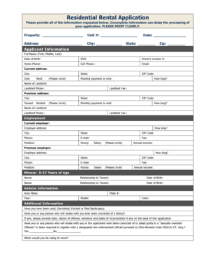 Download Residential Rental Application Washington Properties  Form