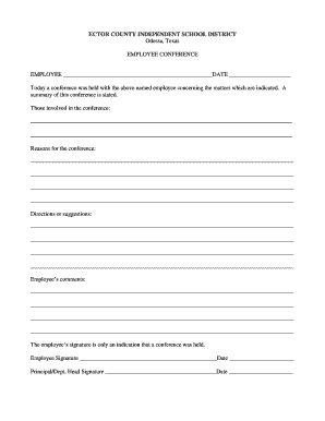 Get and Sign Employee Conference Examples  Form