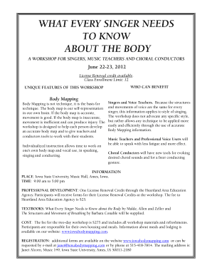 What Every Singer Needs to Know About the Body PDF  Form
