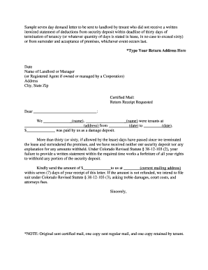 Demand for Payment Letter Colorado  Form
