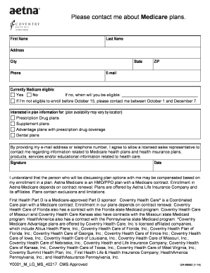 Aetna Permission to Contact  Form