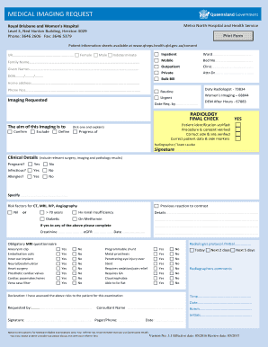 Medical Imaging Request Form Queensland Health Health Qld Gov