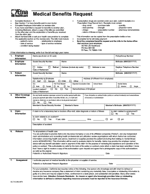 Aetna Medical Benefits Request Form