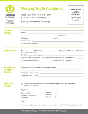 Urdang Application Form