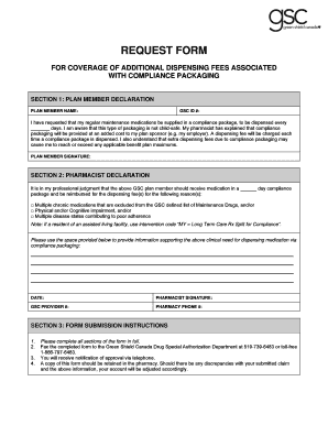 Compliance Packaging Form ProviderConnect