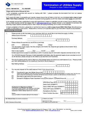 Sp Service Termination  Form