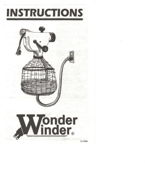 Wonder Winder Instructions  Form