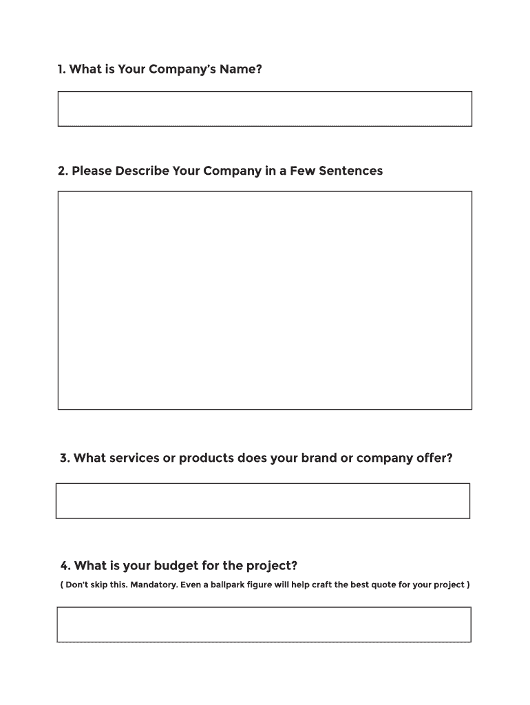 The Ultimate Website Design Questionnaire Template  Form