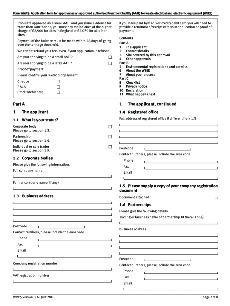 Application Form for Approval as an Approved Authorised Treatment