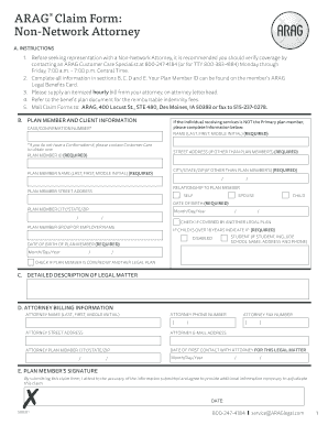 Arag Claim Form