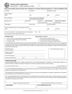 Illinois Notary Public Application Form Fill Out And Sign Printable Pdf Template Signnow