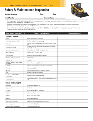 SKID STEER LOADERMULTI TERRAIN LOADERCOMPACT TRACK LOADER  Form