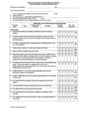  Parent Evaluation of Child Care Services DAK 5622 2017-2024