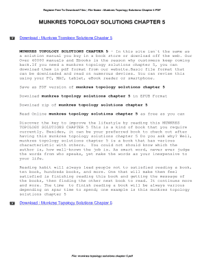 Munkres Topology Solutions Chapter 5  Form