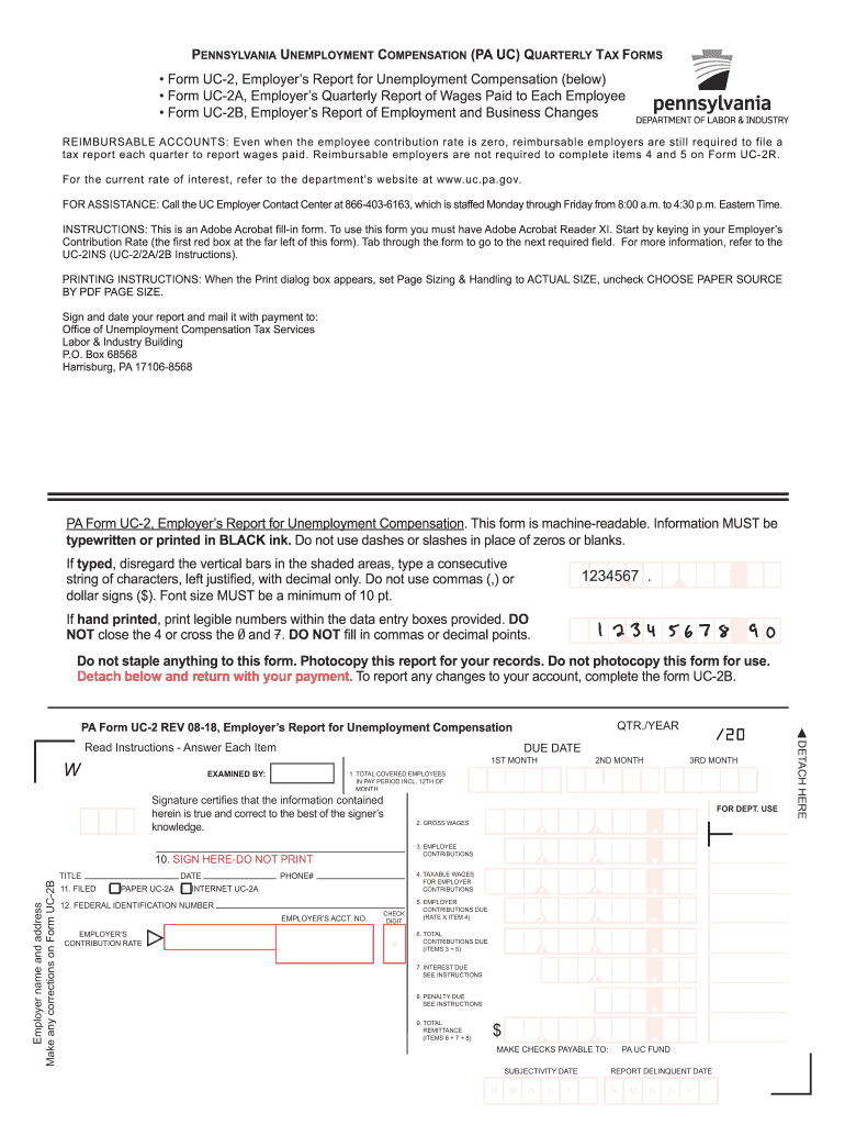  Pa Uc2 Form 2018-2024