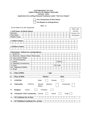 Atal Asra Yojana Form