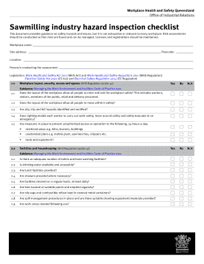 Sawmill Safety Inspection Checklist  Form
