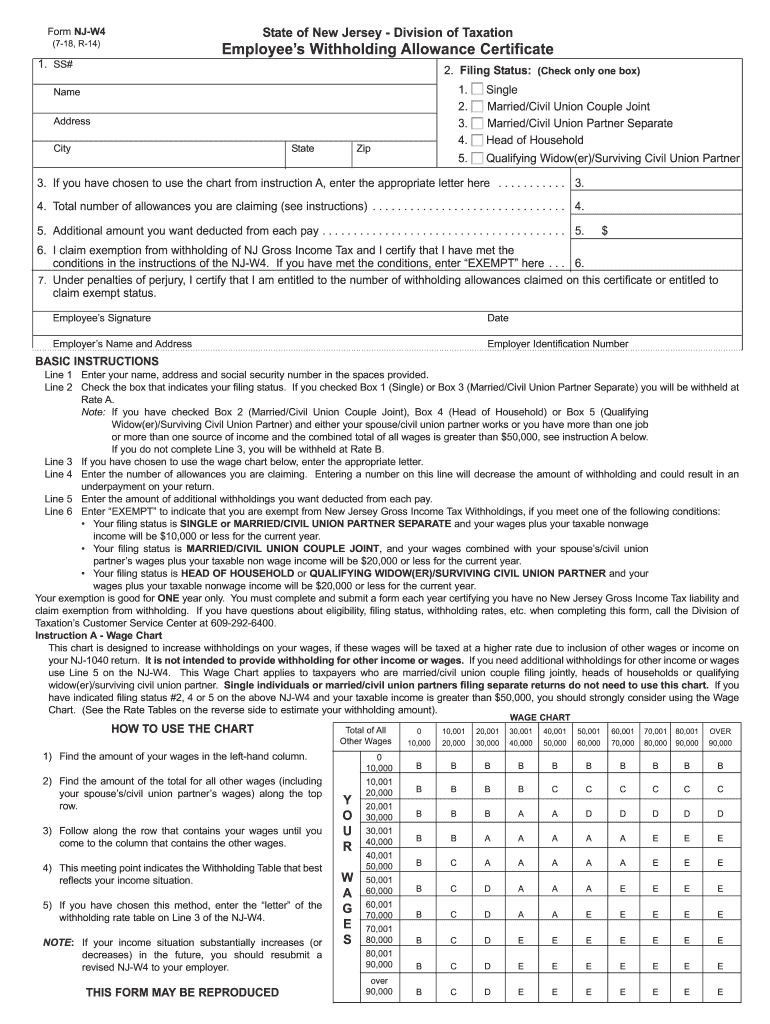 Nj W 4 20212024 Form Fill Out and Sign Printable PDF Template