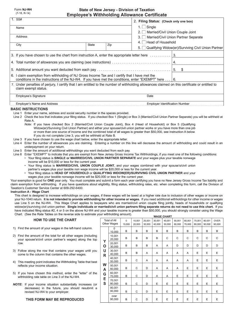  W4 Form Nj 2021