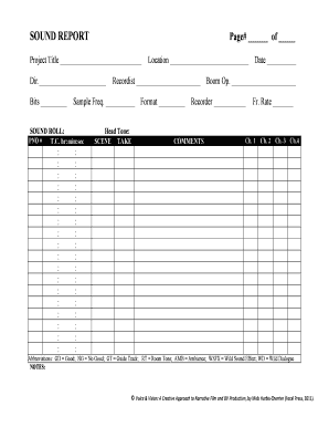 SOUND REPORT Page# of Routledge Com  Form