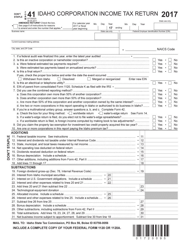  Idaho 41 Form 2019