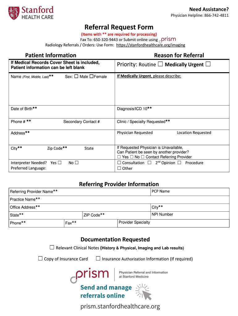 Referral Request Form