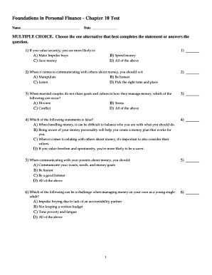 Dave Ramsey Chapter 10 Review Answers  Form