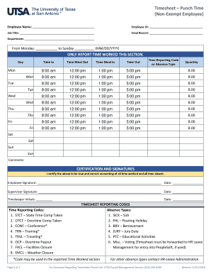  Timesheet Punch Time 2018-2024