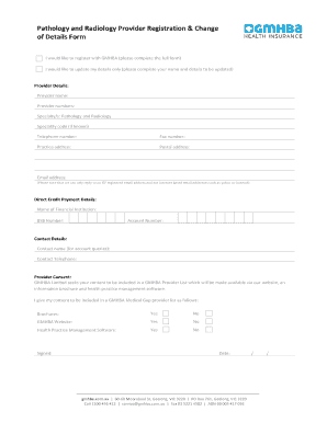 Documents and Forms GMHBA Private Health Insurance Australia 2018-2024