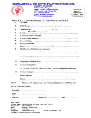 List of Registered Doctors in Uganda PDF  Form