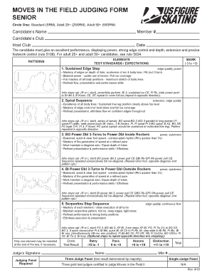 Senior Moves in the Field Patterns  Form