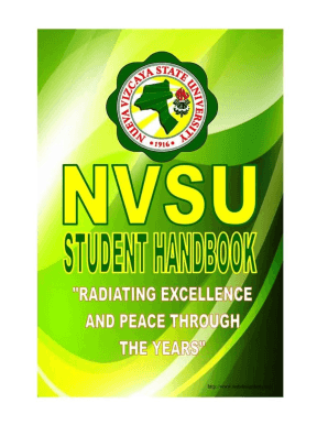 Nvsu Student Handbook  Form