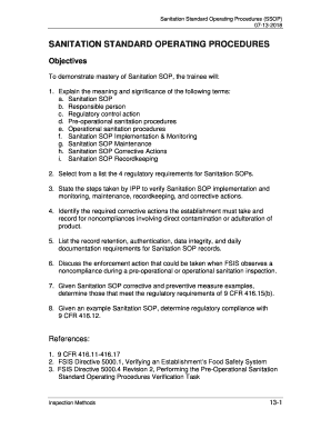 Sanitation Sop  Form