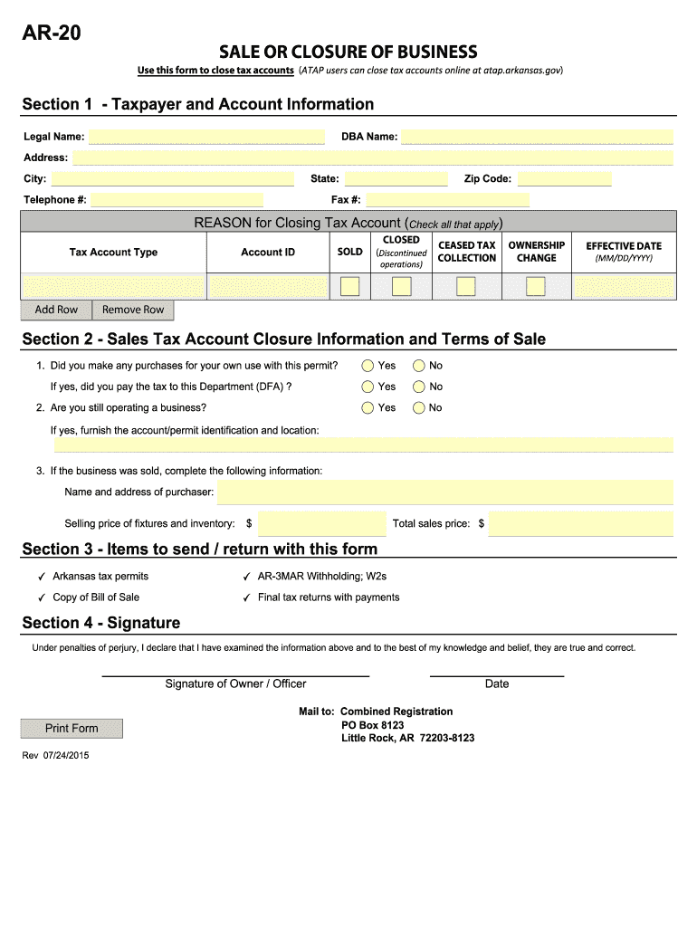  Ar 20 Form 2015-2024