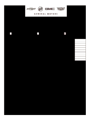 Gm Customer Incentive Acknowledgement Form