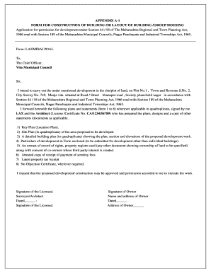 Appendix A1 Form for Building Permit Municipality