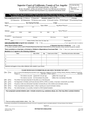 Get and Sign NAME, ADDRESS, and TELEPHONE NUMBER of LA Court 2018-2022 Form
