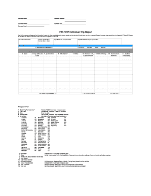 Ifta Trip Sheets PDF  Form