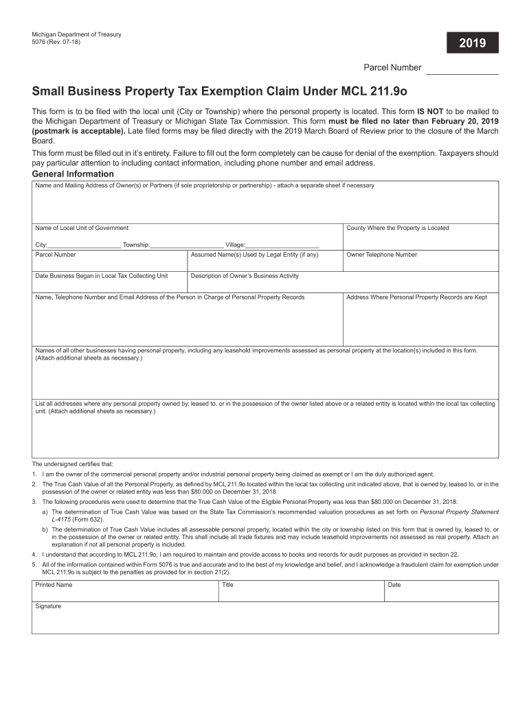  State of Michigan Forms 2019