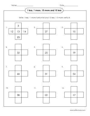 Comparing Numbers Worksheets PDF  Form