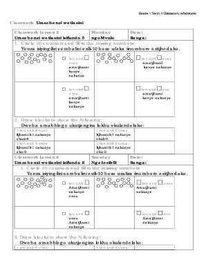 Isindebele Grade 1 PDF  Form