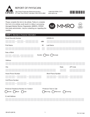  Report of Physician If You Are Receiving a Disability Benefit, This Form is Used to Compile Specific Medical Information in Rega 2018