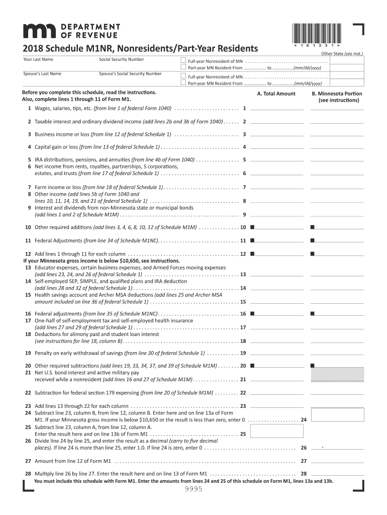  Mn Form M1nr 2018